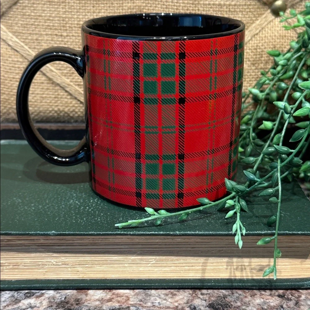 Pier 1 Plaid Mug